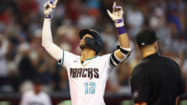 Lourdes Gurriel Jr. Celebrates home run against the Reds August 27, 2023